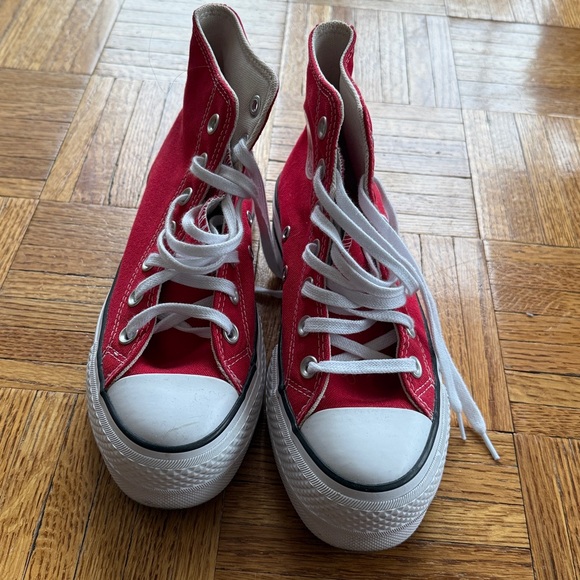 Red High Top Converse - Picture 2 of 3